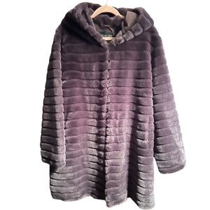 Rachel Zoe dusty lilac faux coat. NWOT
